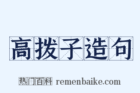 高拨子造句是什么意思的图片